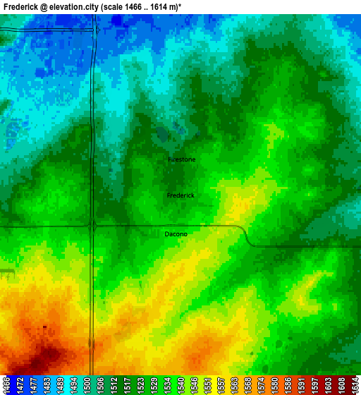 Zoom OUT 2x Frederick, United States elevation map