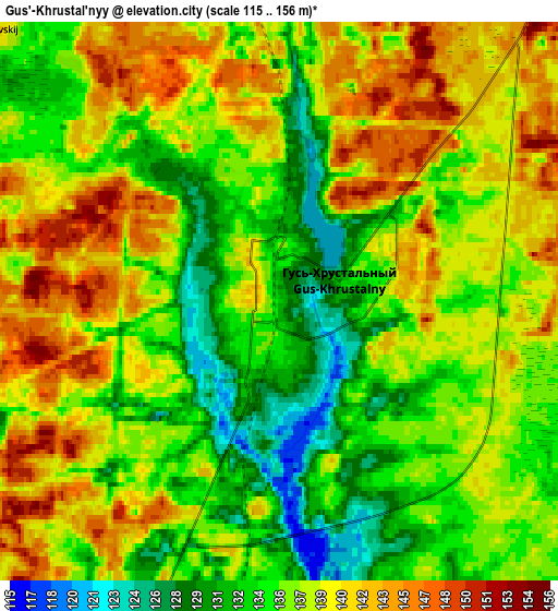 Zoom OUT 2x Gus’-Khrustal’nyy, Russia elevation map