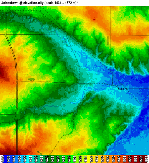 Zoom OUT 2x Johnstown, United States elevation map