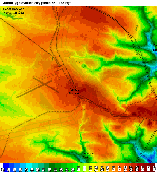 Zoom OUT 2x Gumrak, Russia elevation map