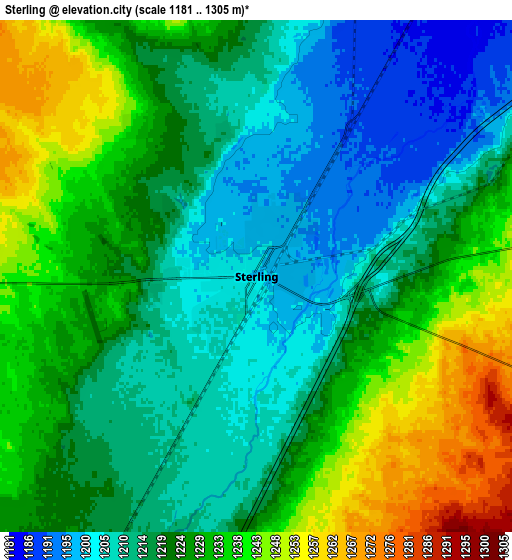 Zoom OUT 2x Sterling, United States elevation map