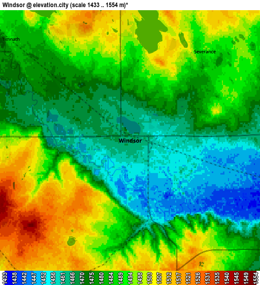 Zoom OUT 2x Windsor, United States elevation map