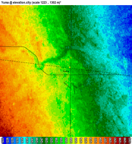 Zoom OUT 2x Yuma, United States elevation map