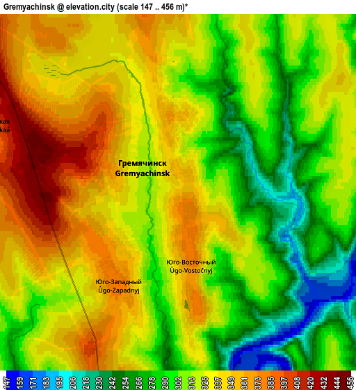 Zoom OUT 2x Gremyachinsk, Russia elevation map