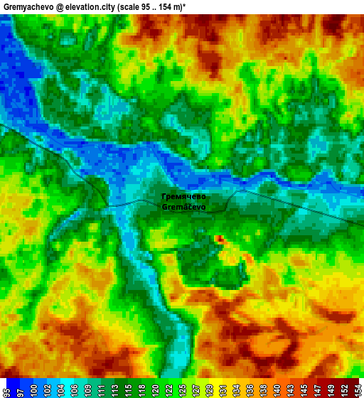 Zoom OUT 2x Gremyachevo, Russia elevation map