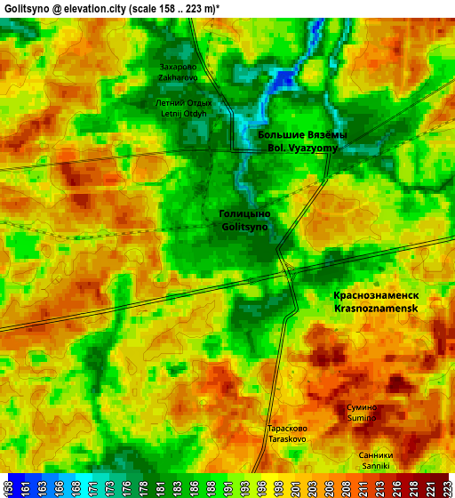 Zoom OUT 2x Golitsyno, Russia elevation map