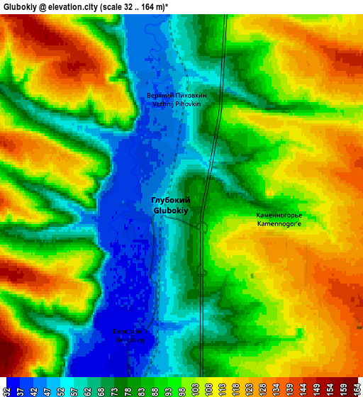 Zoom OUT 2x Glubokiy, Russia elevation map