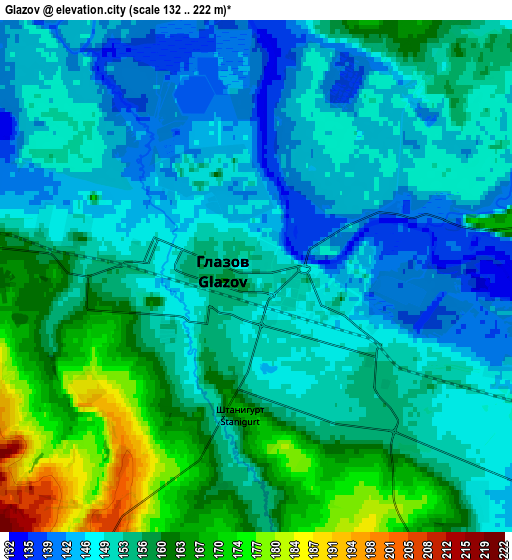 Zoom OUT 2x Glazov, Russia elevation map