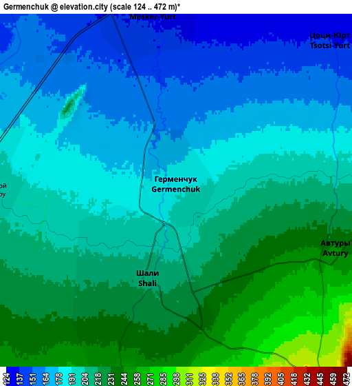 Zoom OUT 2x Germenchuk, Russia elevation map