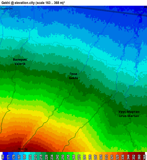 Zoom OUT 2x Gekhi, Russia elevation map