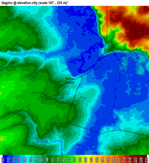 Zoom OUT 2x Gagino, Russia elevation map