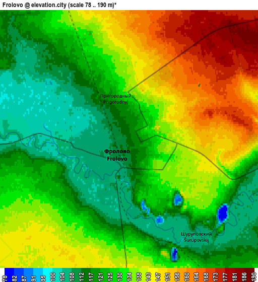 Zoom OUT 2x Frolovo, Russia elevation map