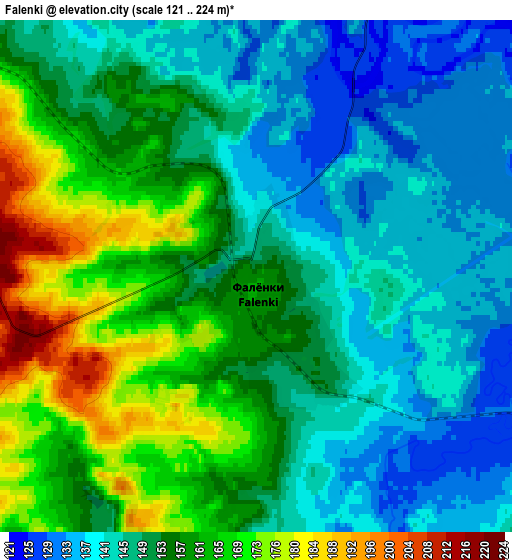 Zoom OUT 2x Falënki, Russia elevation map