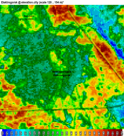 Zoom OUT 2x Elektrogorsk, Russia elevation map