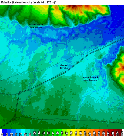 Zoom OUT 2x Dzhalka, Russia elevation map