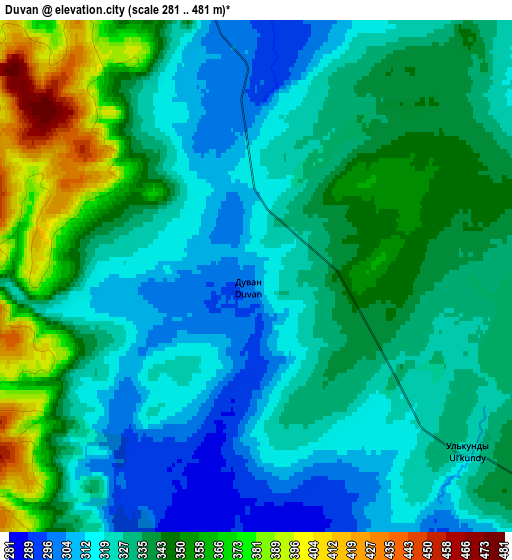 Zoom OUT 2x Duvan, Russia elevation map