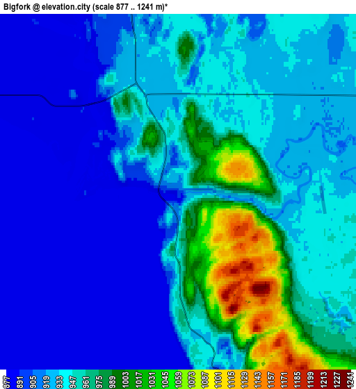 Zoom OUT 2x Bigfork, United States elevation map