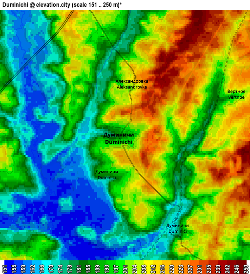 Zoom OUT 2x Duminichi, Russia elevation map