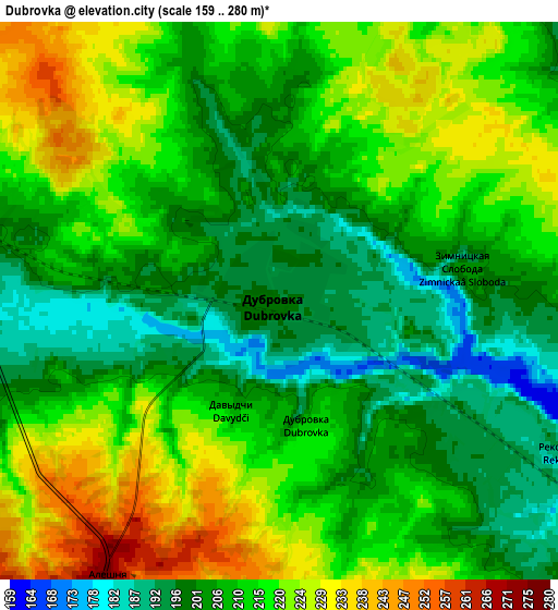 Zoom OUT 2x Dubrovka, Russia elevation map