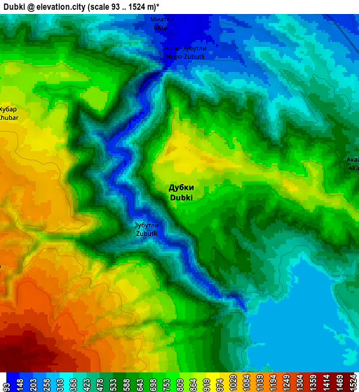 Zoom OUT 2x Dubki, Russia elevation map