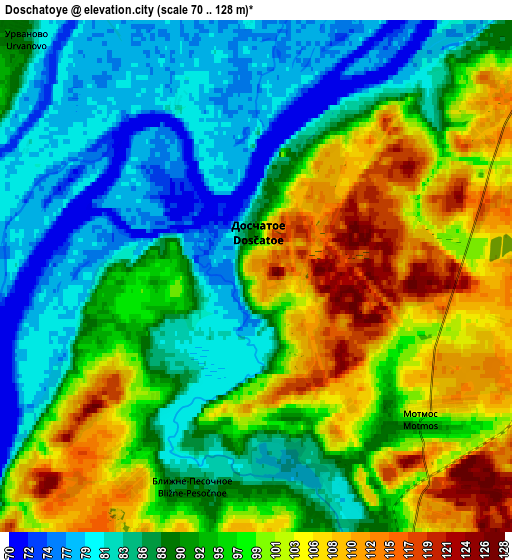 Zoom OUT 2x Doschatoye, Russia elevation map