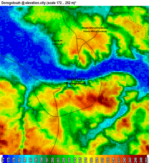 Zoom OUT 2x Dorogobuzh, Russia elevation map