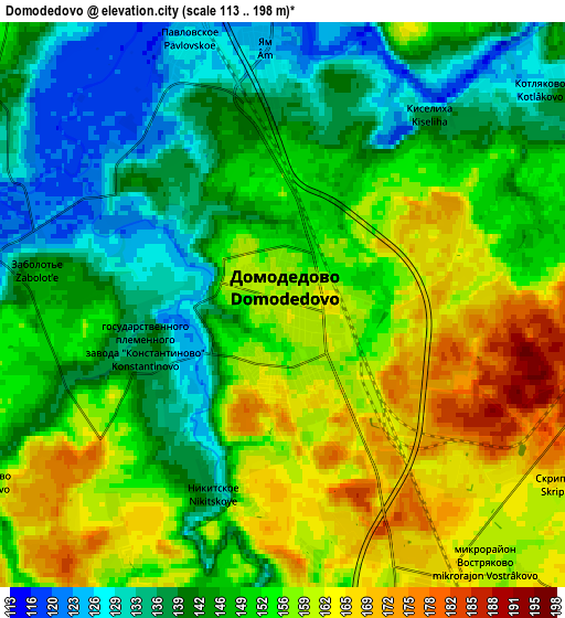 Zoom OUT 2x Domodedovo, Russia elevation map