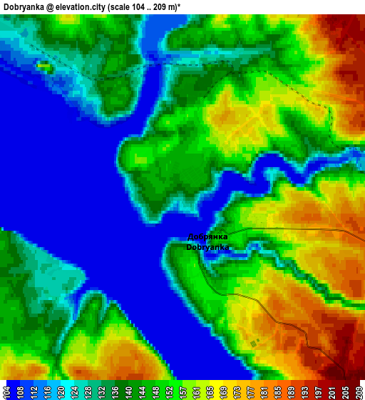 Zoom OUT 2x Dobryanka, Russia elevation map