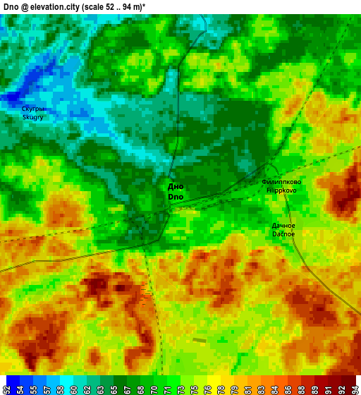 Zoom OUT 2x Dno, Russia elevation map