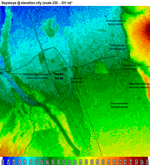 Zoom OUT 2x Deyskoye, Russia elevation map