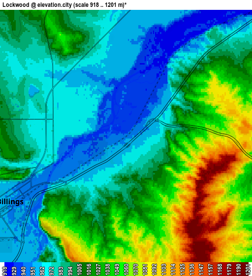 Zoom OUT 2x Lockwood, United States elevation map