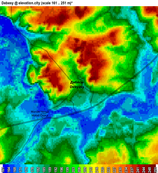Zoom OUT 2x Debesy, Russia elevation map