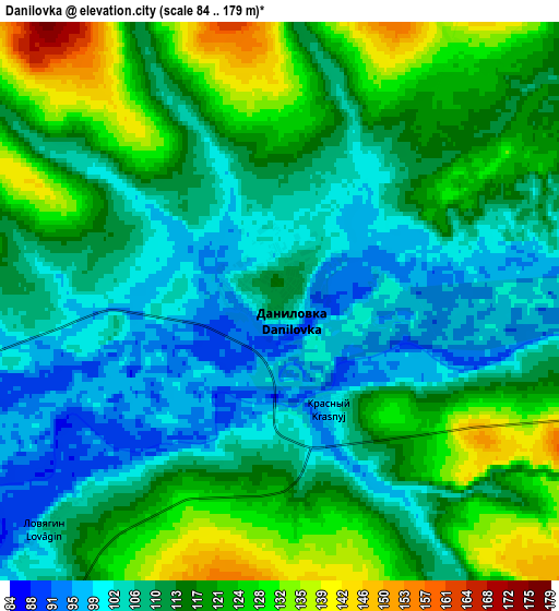 Zoom OUT 2x Danilovka, Russia elevation map