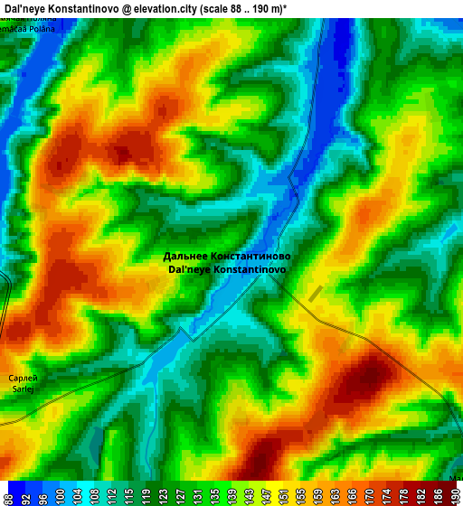 Zoom OUT 2x Dal’neye Konstantinovo, Russia elevation map