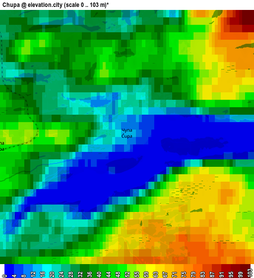 Zoom OUT 2x Chupa, Russia elevation map