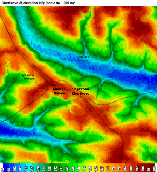 Zoom OUT 2x Chertkovo, Russia elevation map