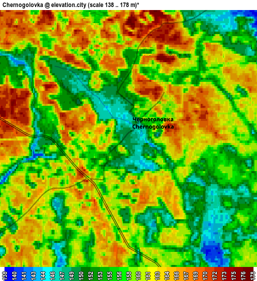 Zoom OUT 2x Chernogolovka, Russia elevation map