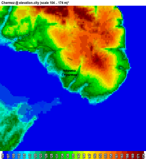 Zoom OUT 2x Chermoz, Russia elevation map