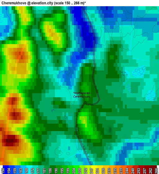 Zoom OUT 2x Cherëmukhovo, Russia elevation map