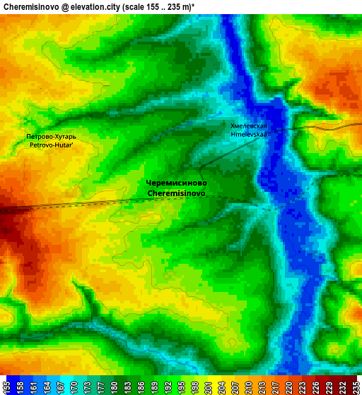 Zoom OUT 2x Cheremisinovo, Russia elevation map