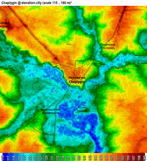 Zoom OUT 2x Chaplygin, Russia elevation map