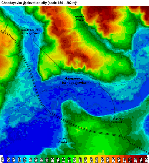 Zoom OUT 2x Chaadayevka, Russia elevation map