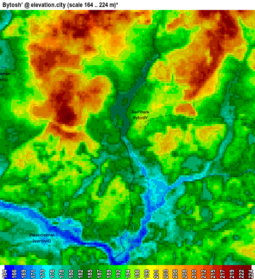 Zoom OUT 2x Bytosh’, Russia elevation map