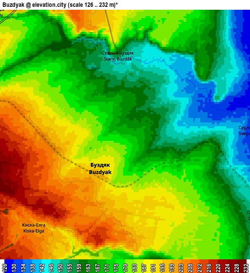 Zoom OUT 2x Buzdyak, Russia elevation map