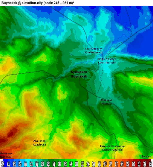 Zoom OUT 2x Buynaksk, Russia elevation map