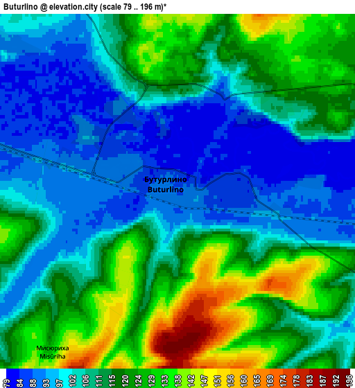 Zoom OUT 2x Buturlino, Russia elevation map