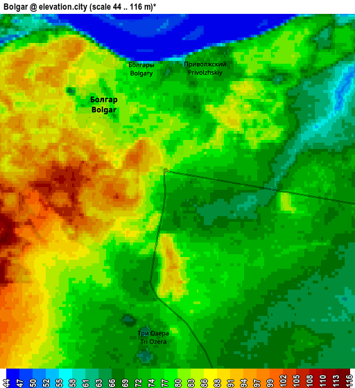 Zoom OUT 2x Bolgar, Russia elevation map