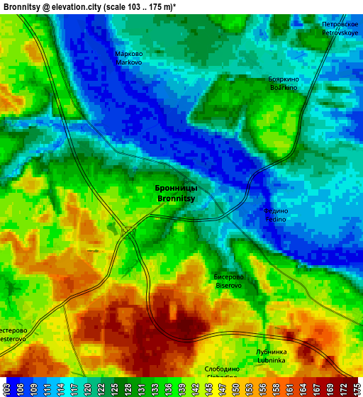 Zoom OUT 2x Bronnitsy, Russia elevation map