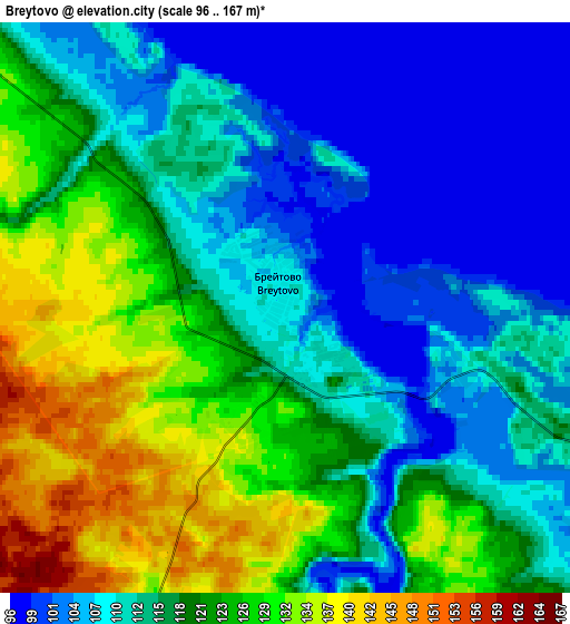 Zoom OUT 2x Breytovo, Russia elevation map