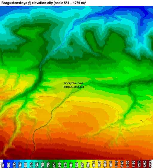 Zoom OUT 2x Borgustanskaya, Russia elevation map